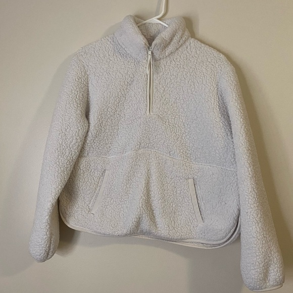 Workshop  women’s Cozy Winter Sherpa Teddy sweater - White size medium - Picture 1 of 9